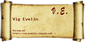 Vig Evelin névjegykártya